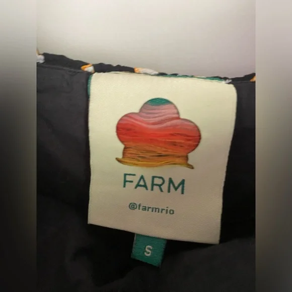 Women’s Farm Rio Cocoa Paradise Mini Polka Dot Fruit Dress Small scarf print - Picture 5 of 9